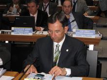 Fotografía Declaraciones del Presidente del Parlamento, Antonio Castro, en la reunión de la CALRE 