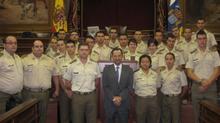 Fotografía Un grupo de militares visita el Parlamento de Canarias 