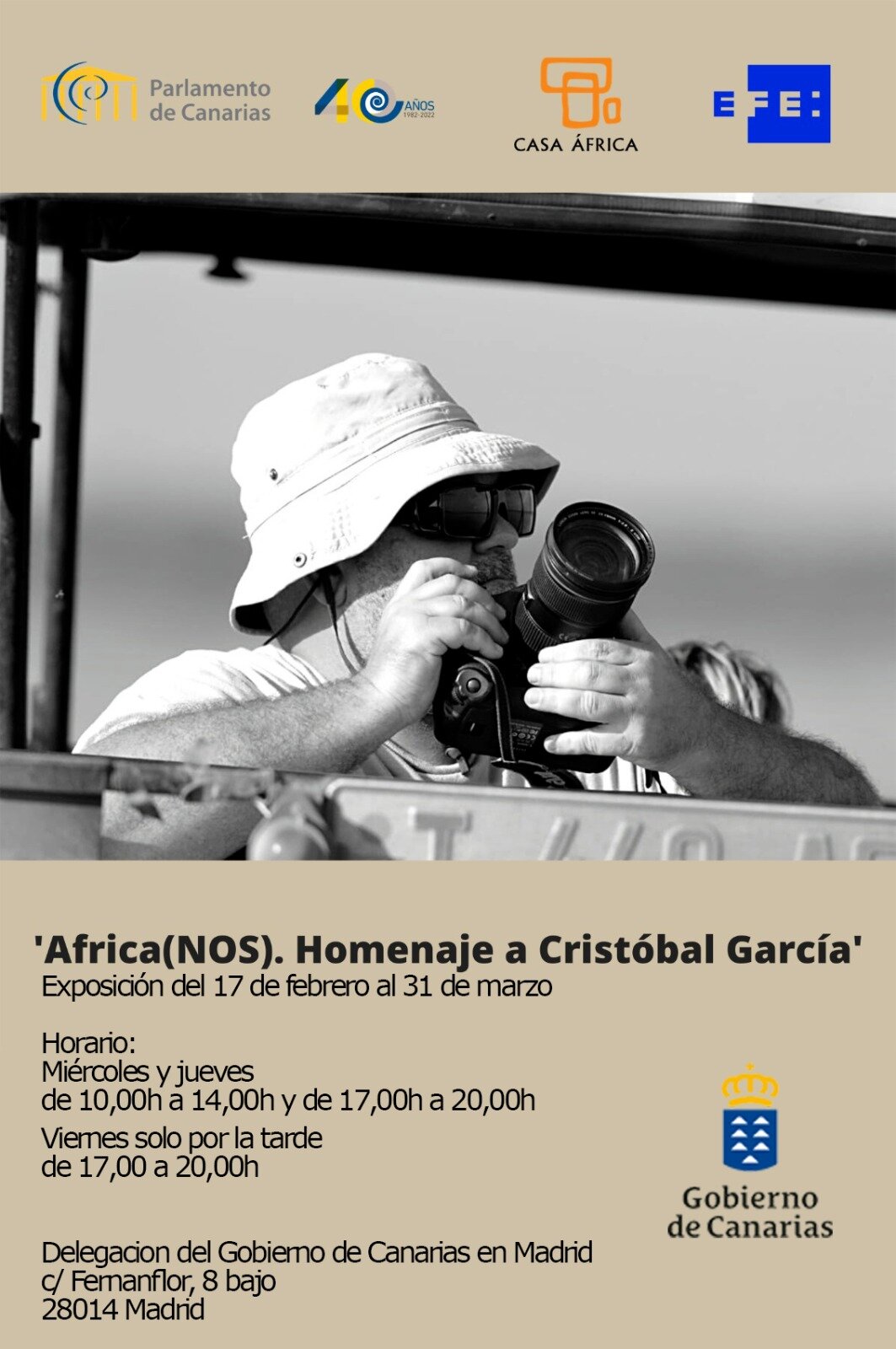 Cartel de la exposición ‘Africa(NOS). Homenaje a Cristóbal García’