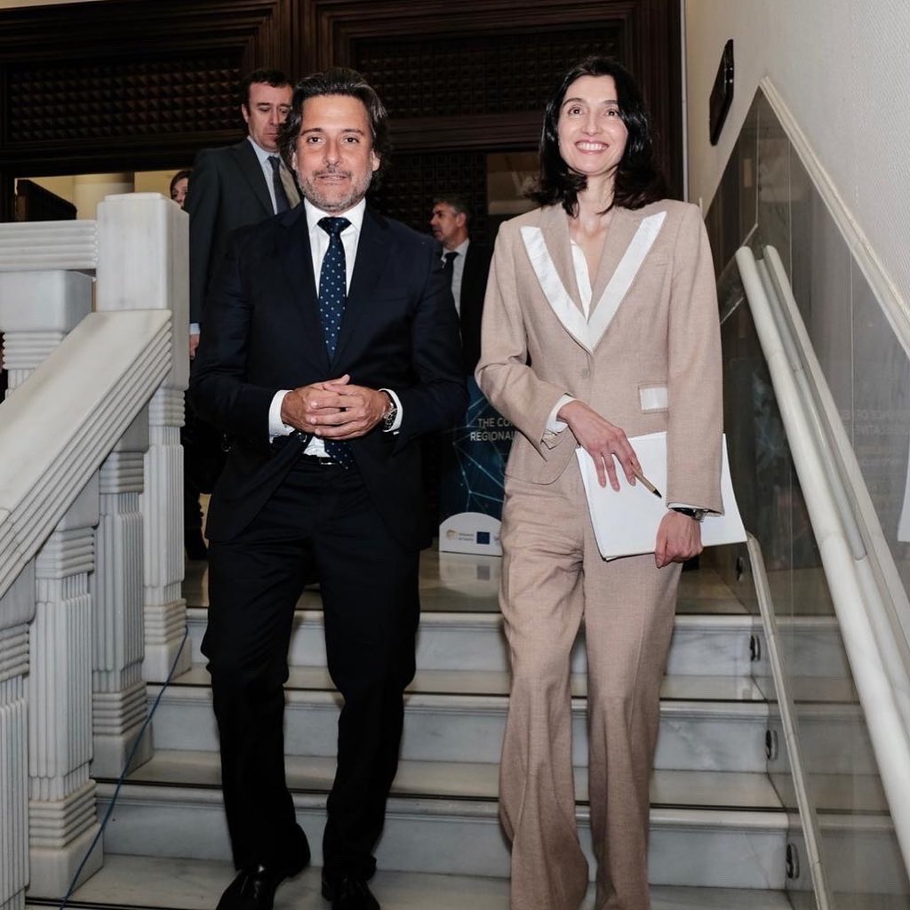 El presidente del Parlamento de Canarias, Gustavo Matos, y la Ministra de Justicia, Pilar Llop