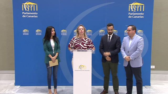 Rueda de prensa de los Grupos Parlamentarios Nacionalista Canario (CCa), Popular, Agrupación Socialista Gomera (ASG) y Mixto sobre presentación de la PPL de reconocimiento de la autoridad del profesorado