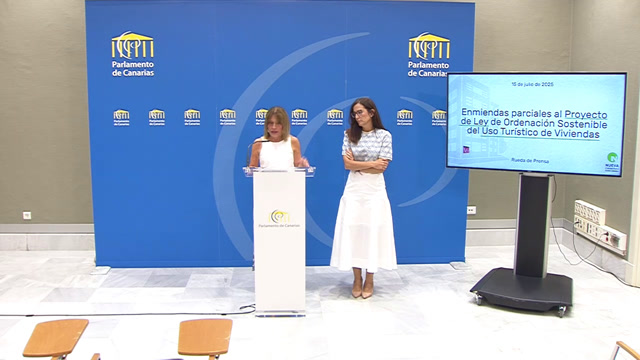 Rueda de prensa del GP Nueva Canarias-Bloque Canarista (NC-bc) sobre enmiendas parciales al Proyecto de Ley de Ordenación Sostenible del Uso Turístico de Viviendas